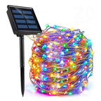 Luz Navideño Panel Solar 200 LED RGB